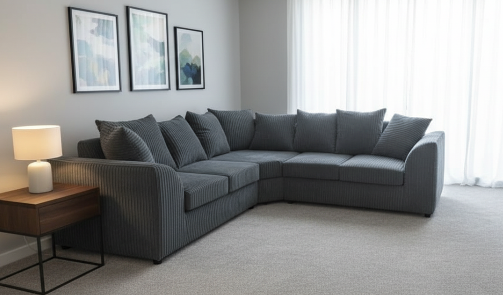 Jumbo Cord Corner Sofa - Ultimate Comfort & Style