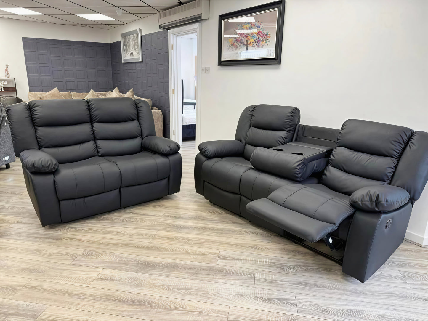 Luxury Grey Fabric Recliner Sofa UK | Corner & 3+2 Sofa Set
