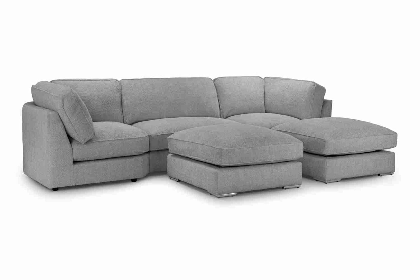 Inga Fullback Grey U Shape Corner Sofa