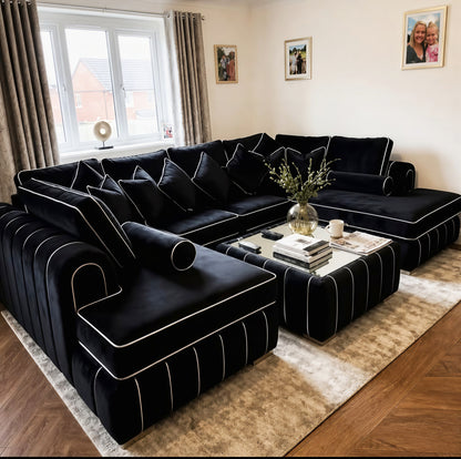 Luxury Lilly U Shape Sofa UK | Premium Fabric Corner Sofa Collection