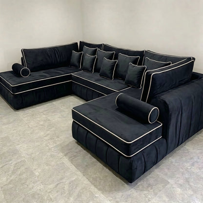 Luxury Lilly U Shape Sofa UK | Premium Fabric Corner Sofa Collection