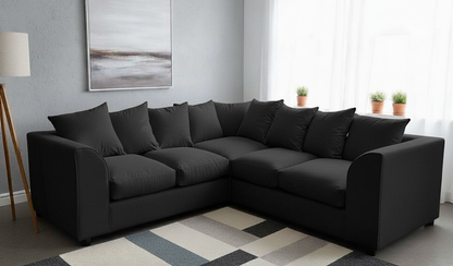Dylon 5 Seater Corner Sofa – Black