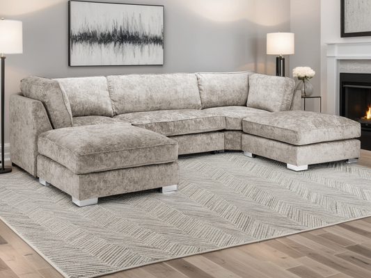 Bishop Truffle Fullback U-Shape Corner Sofa