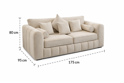 Lilly 3 +2 seater sofa with coffee table in Cream