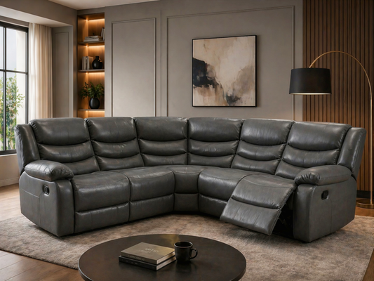 Luxury Grey 5 Seater Corner Sofa UK – Modern L Shape Sofa | Free Delivery