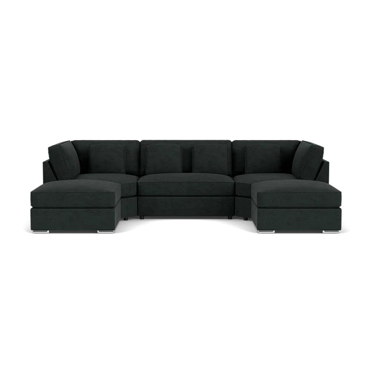 Belgravia Sofa Black U Shape Corner