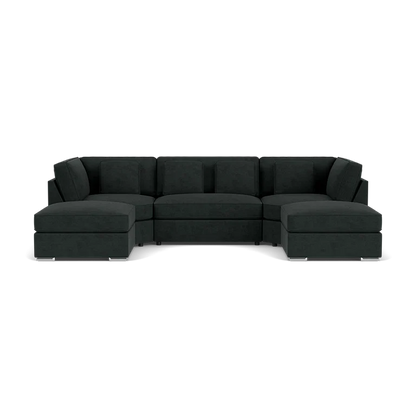 Belgravia Sofa Black U Shape Corner