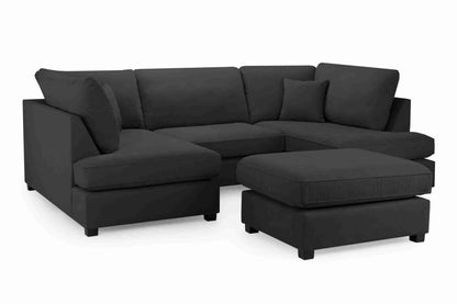 Carnaby Cinema U-Shape Sofa Black