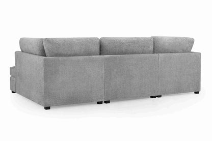 Carnaby Cinema U-Shape Sofa Boucle Teddy Bear Fabric Grey