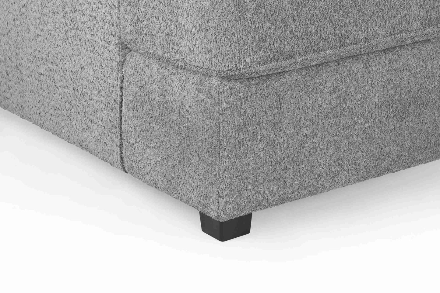 Carnaby Cinema U-Shape Sofa Boucle Teddy Bear Fabric Grey