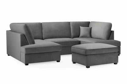Carnaby Cinema U-Shape Sofa Plush Grey