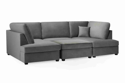 Carnaby Cinema U-Shape Sofa Plush Grey