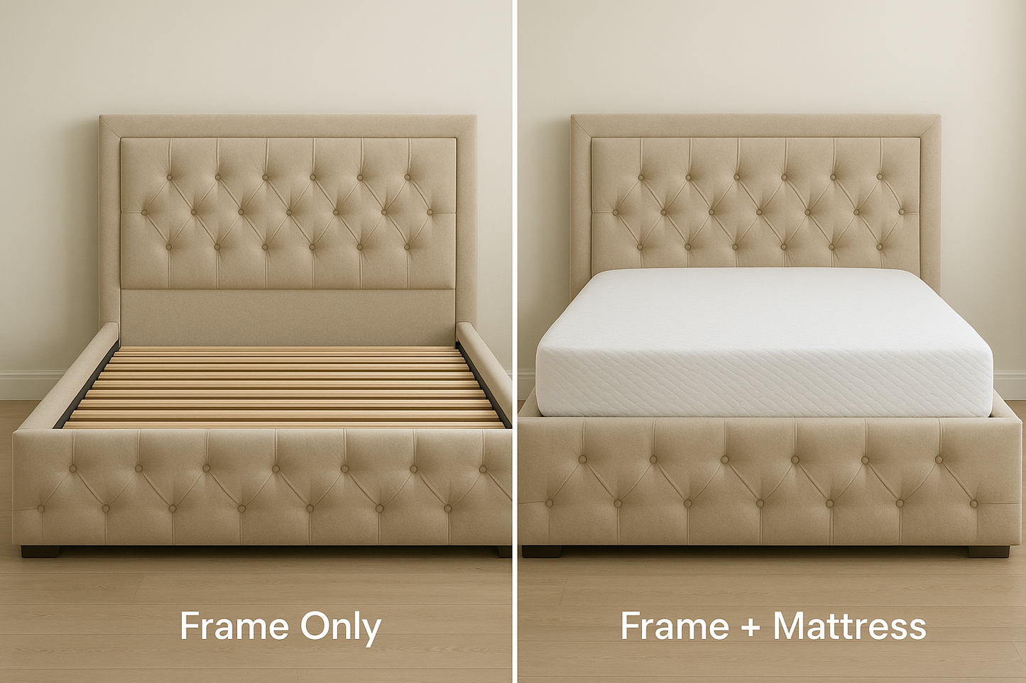 Luxury Chesterfield Upholstered Bed Frame | Plush Velvet Bed with Storage Options