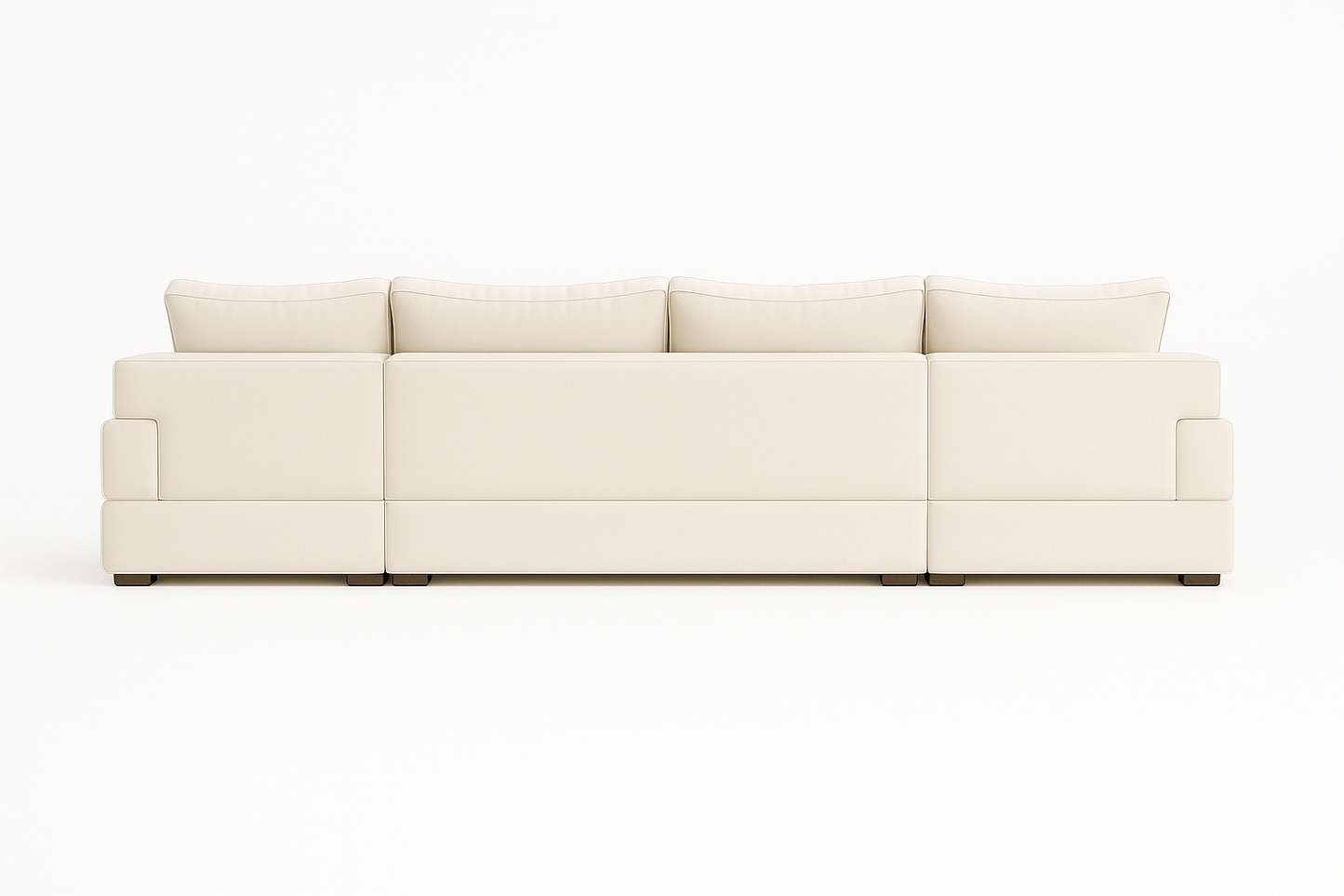 Lilly U-Shaped Corner Sofa – Light Cream