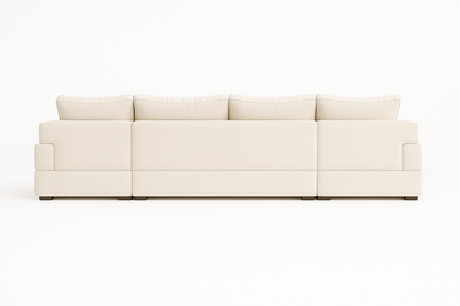 Lilly U-Shaped Corner Sofa – Light Cream