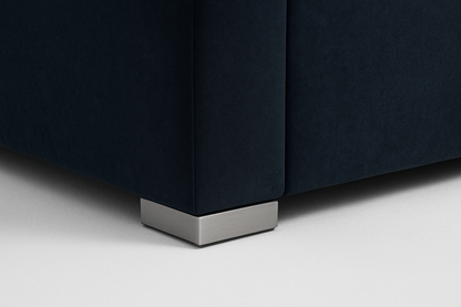 Bishop U-Shaped Velvet Sectional Sofa with Chaise — Black & Navy