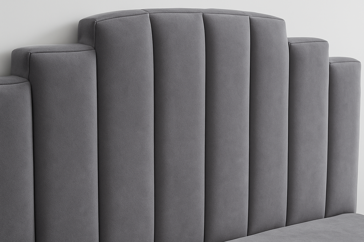 Luxury Velvet Panel Bed Frame with Mattress Options