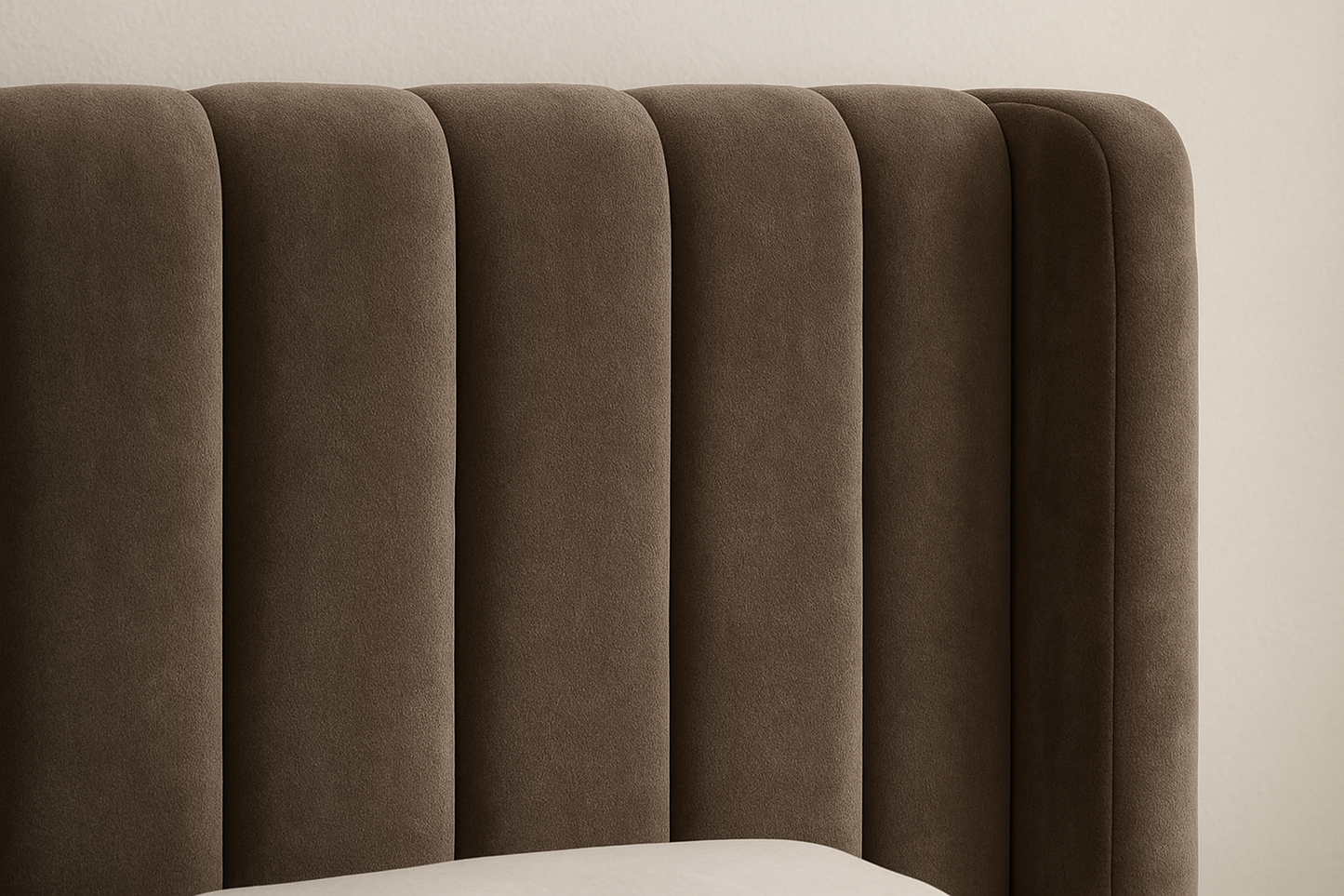 Luxury Velvet Upholstered Bed Frame with Wingback Headboard