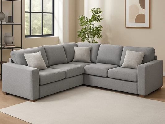 Dylon 7-Seater Corner Sofa – Gray | 3/4 Seats