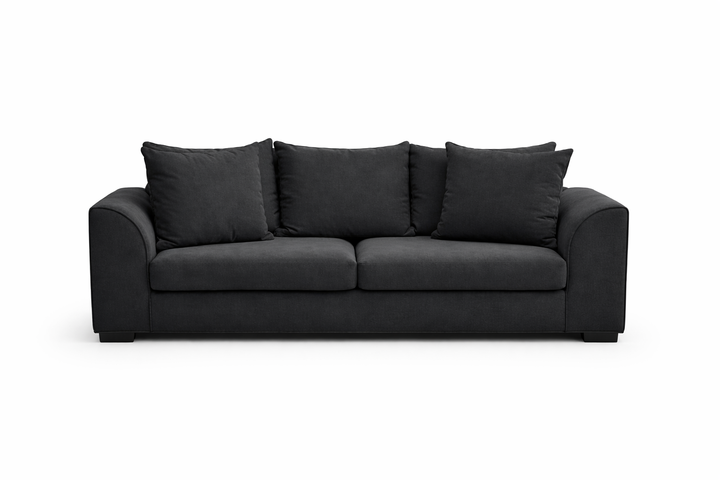 Dylon 3+2 Sofa Set in Black with Footstool