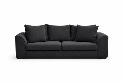 Dylon 3+2 Sofa Set in Black with Footstool