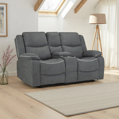 Harald Electric Recliner Sofa Grey 2 Seater