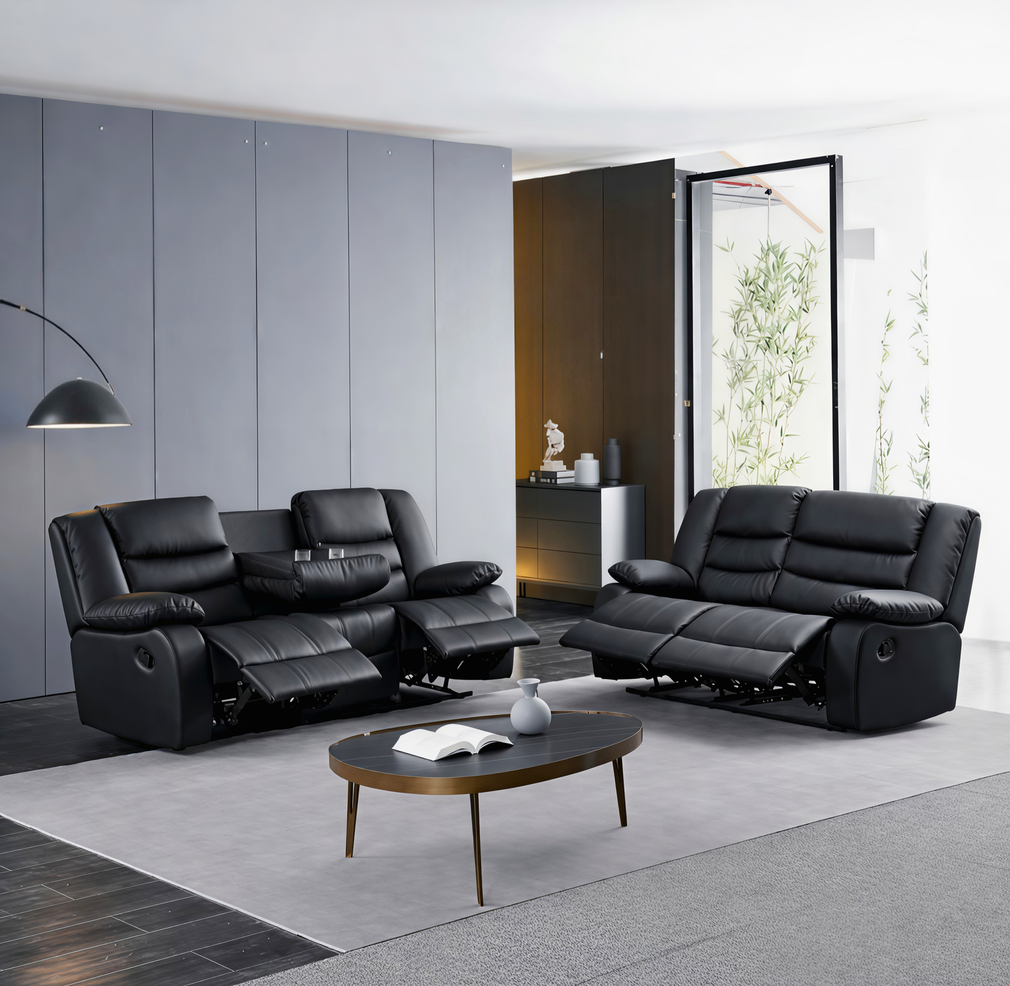 Luxury Corner Recliner Sofa UK | 5 Seater & 3+2 Sofa Set | Grey, Brown & Black