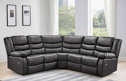 Luxury Recliner Corner Sofa UK | 5 Seater & 3+2 Sofa Set | Black, Brown & Grey