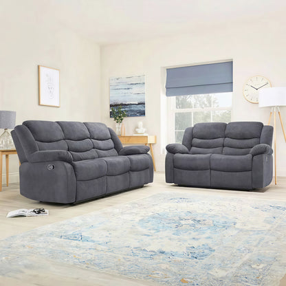 Luxury Fabric Recliner Sofa UK | Corner & 3+2 Sofa Set | Grey, Dark Grey