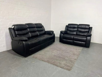 Luxury Recliner Corner Sofa UK | 5 Seater & 3+2 Sofa Set | Black, Brown & Grey