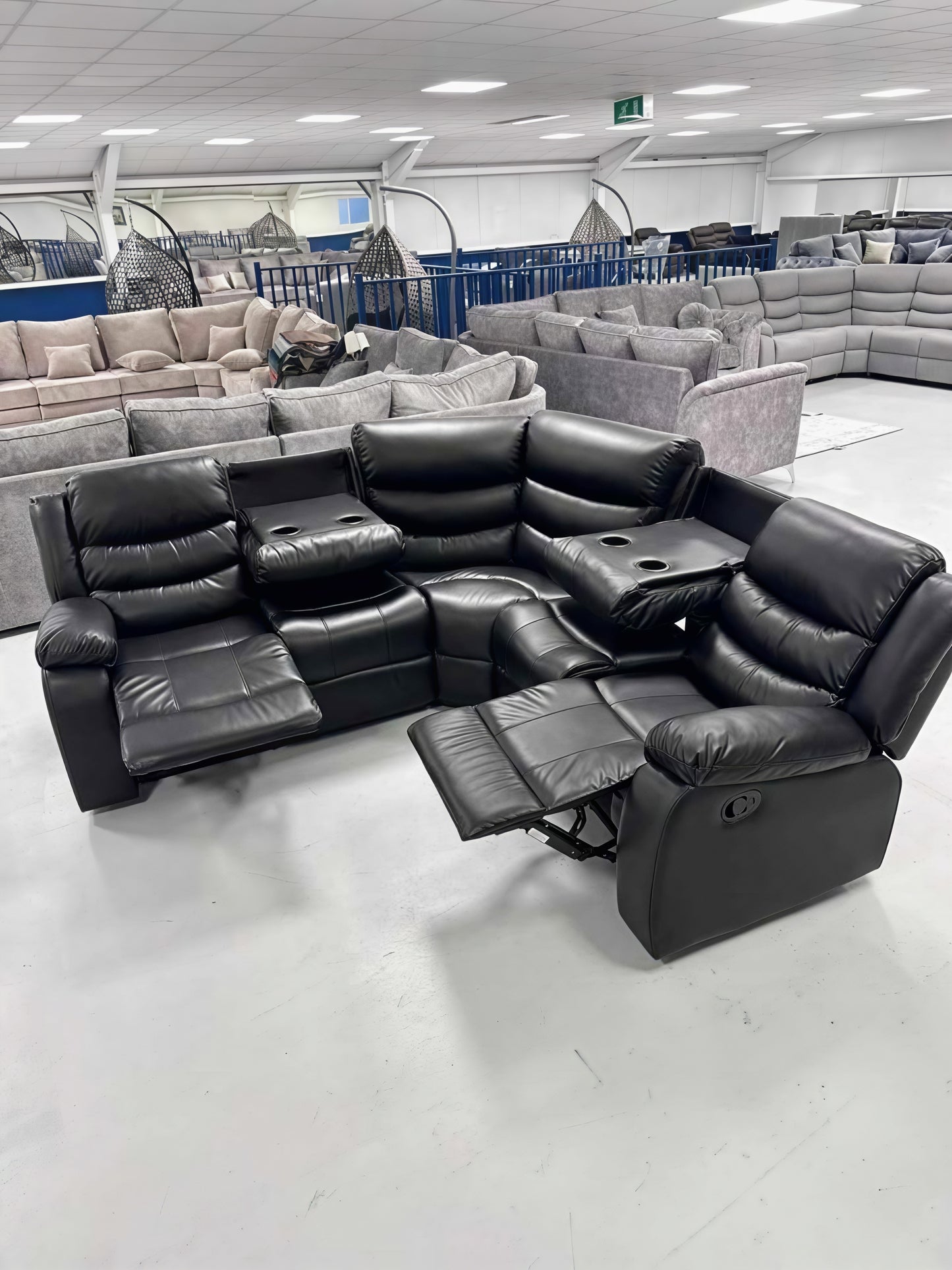 Luxury Recliner Corner Sofa UK | 5 Seater & 3+2 Sofa Set | Black, Brown & Grey