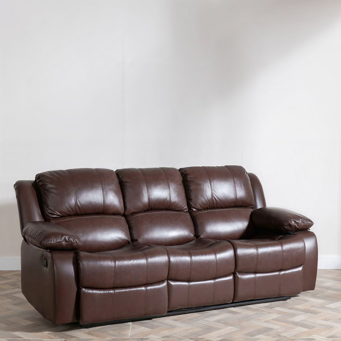 Harald Luxury Recliner Sofa UK – 3 Seater Leather Sofa | Black Brown Grey