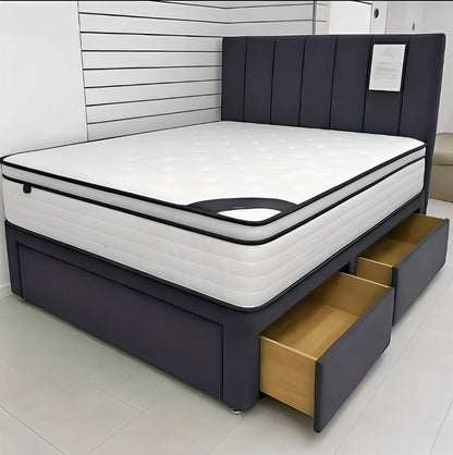 Luxury Divan Bed UK with Storage – Upholstered Bed Frame | Single, Double, King & Super King | Free Delivery