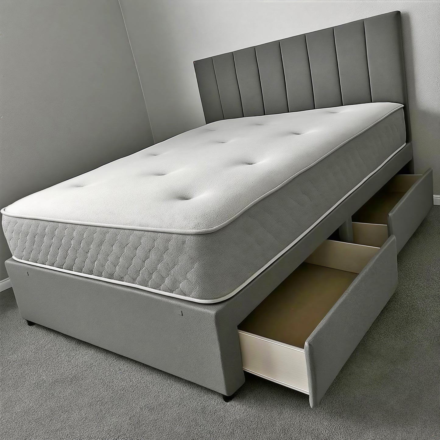 Luxury Divan Bed UK with Storage – Upholstered Bed Frame | Single, Double, King & Super King | Free Delivery