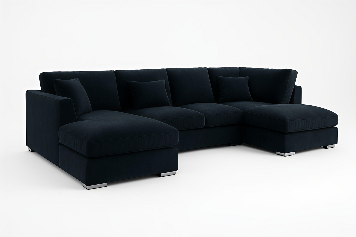 Luxury U Shape Velvet Sofa UK – Bishop Large Corner Sofa
