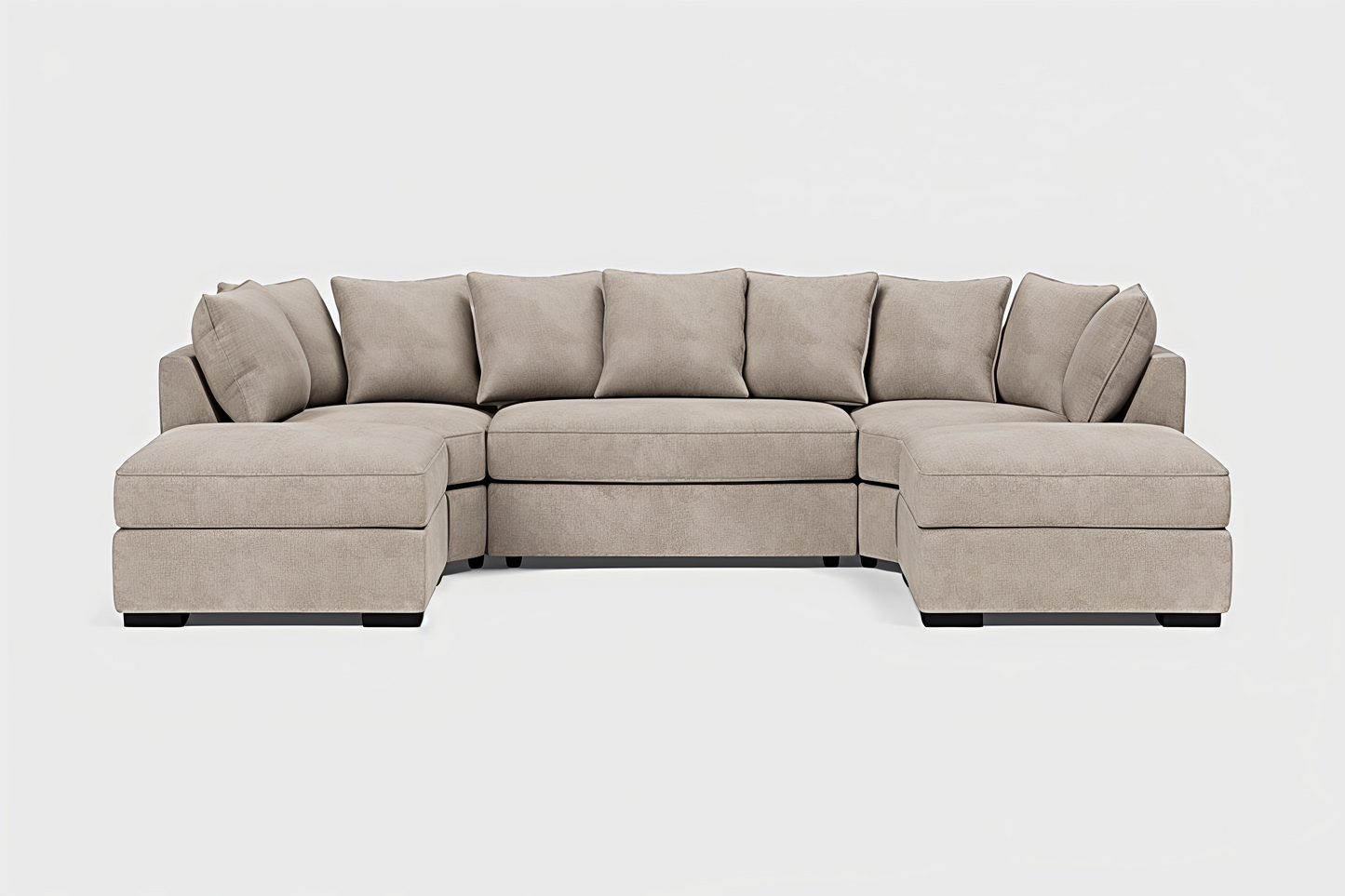 Luxury Sand U Shape Sofa UK – Bishop Large Corner Sofa for Modern Living Rooms