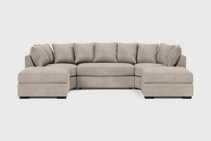 Luxury Sand U Shape Sofa UK – Bishop Large Corner Sofa for Modern Living Rooms