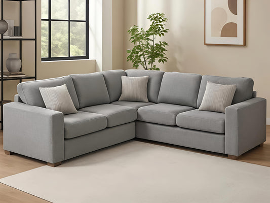 Luxury Grey 5 Seaters Corner Sofa UK – Dylan Large Family Lounge Sofa