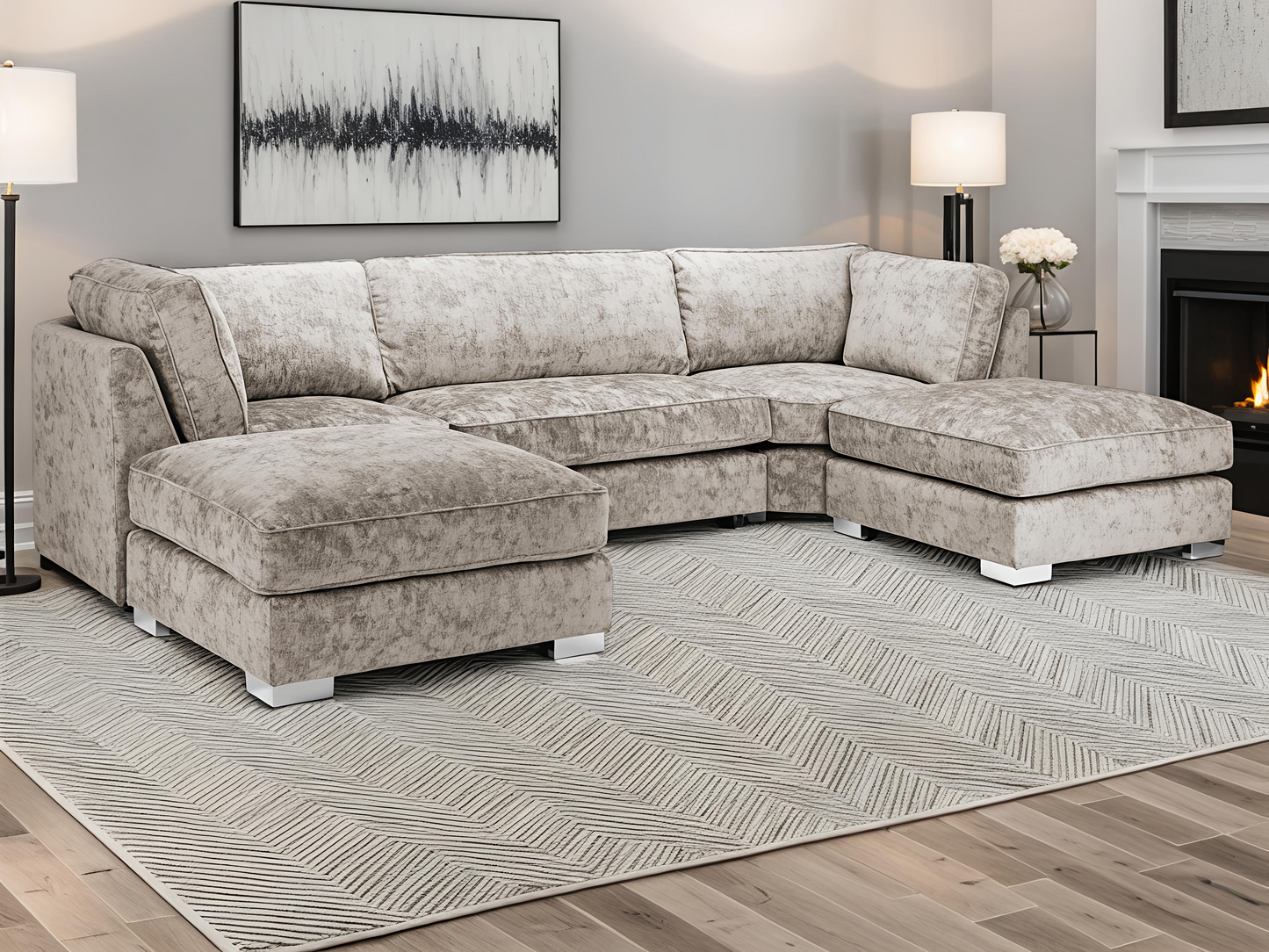 Truffle U Shape Sofa UK – Bishop Fullback Luxury Corner Sofa for Modern Family Living