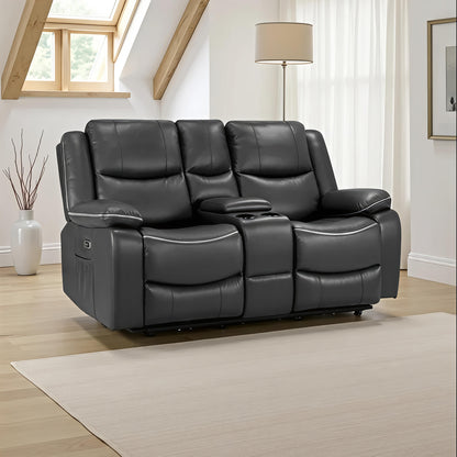 Harald Electric Recliner Sofa Grey 2 Seater – Comfortable Modern Reclining Sofa for Living Room