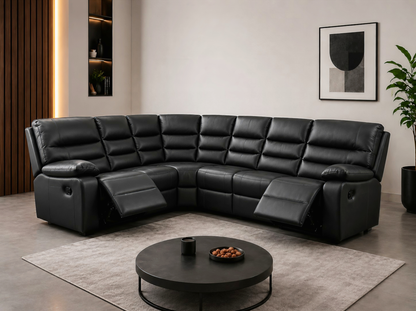 Luxury Recliner Corner Sofa UK | 5 Seater & 3+2 Sofa Set | Black, Brown & Grey