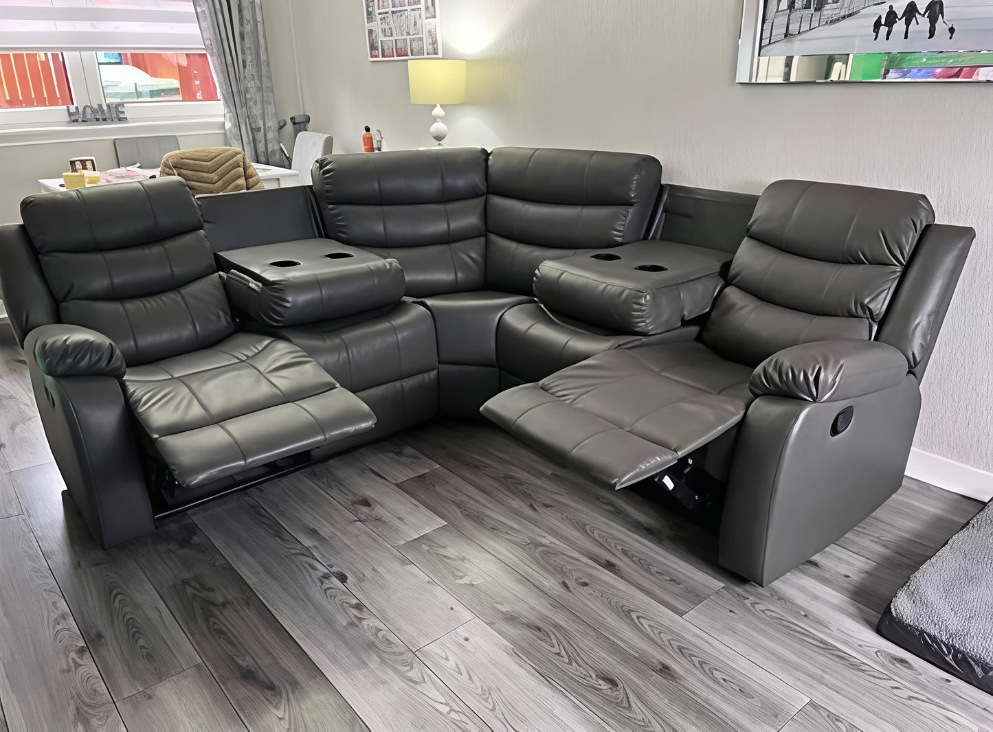 Luxury Recliner Corner Sofa UK | 5 Seater & 3+2 Sofa Set | Black, Brown & Grey