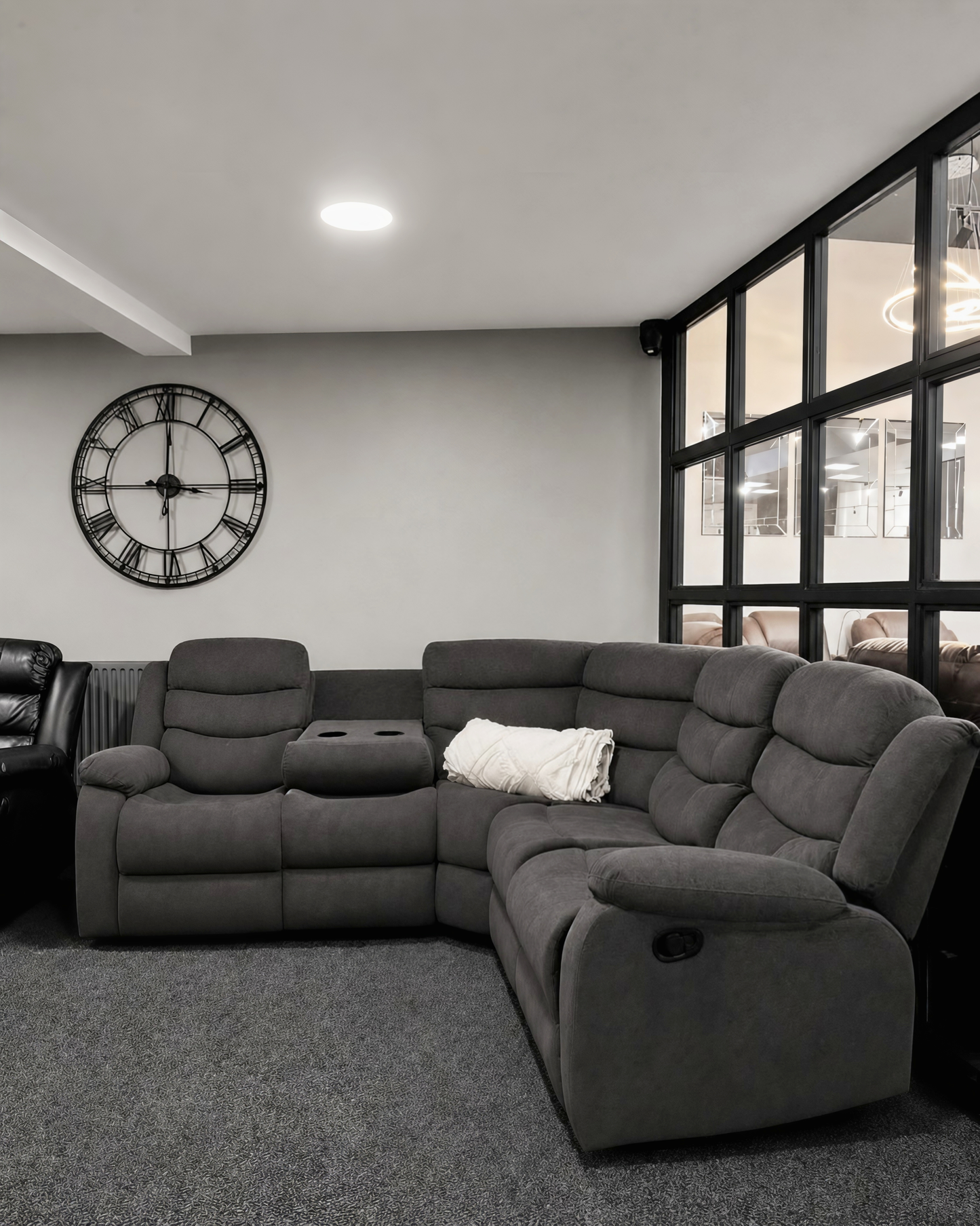 Luxury Fabric Recliner Sofa UK | Corner & 3+2 Sofa Set | Grey, Dark Grey