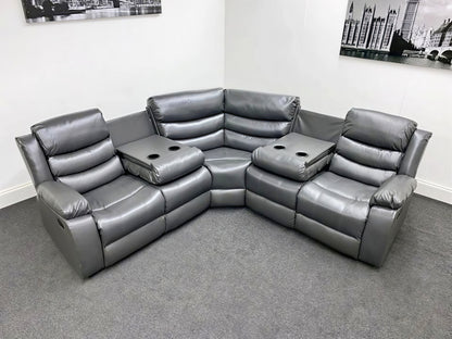 Luxury Corner Recliner Sofa UK | 5 Seater & 3+2 Sofa Set | Grey, Brown & Black