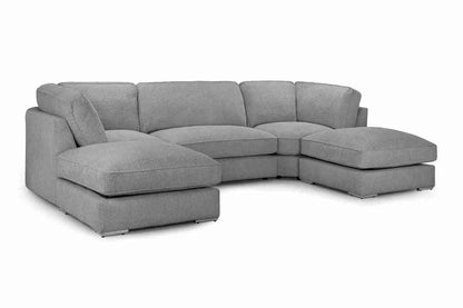 Inga Fullback Grey U Shape Corner Sofa