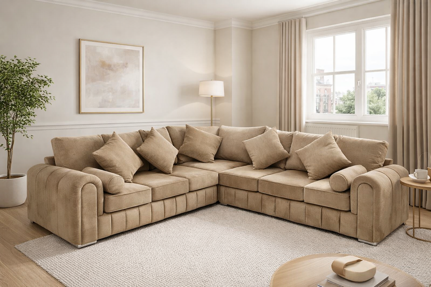 Lilly Corner Sofa 7 Seater – Modern L-Shaped Sofa