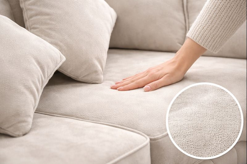 Lilly Corner Sofa 6 Seater – Silver Fabric L-Shaped Sofa