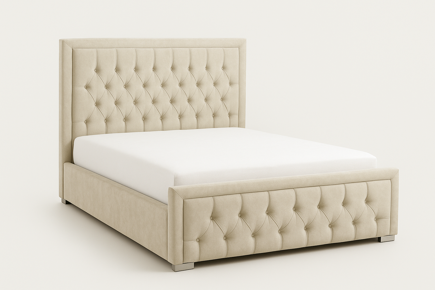 Luxury Chesterfield Upholstered Bed Frame | Plush Velvet Bed with Storage Options
