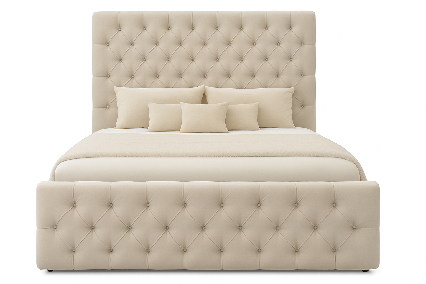 Luxury Chesterfield Upholstered Bed Frame with Tall Headboard | Handmade in the UK by PSCL Beds