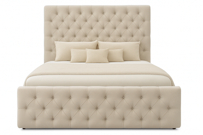 Luxury Chesterfield Upholstered Bed Frame with Tall Headboard | Handmade in the UK by PSCL Beds